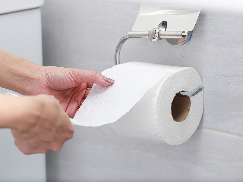 Roll of toilet tissue
